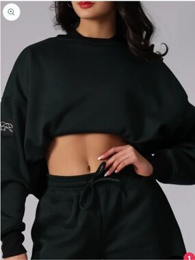 Tiger Friday Utility Cropped Cut Off Sweatshirt In Black Girls Size M
